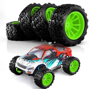 4pcs 118MM 1/10 RC Monster Truck Buggy Pneu pour Traxxas Arrma,Rouge - Neuf