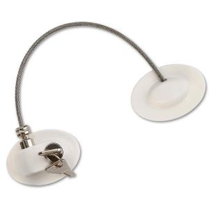 Lot de 2 verrous de sécurité pour réfrigérateur - Limiteur de sécurité durable pour portes et fenêtres, conception facile à déverrouiller, idéal pour un usage domestique et public - Neuf