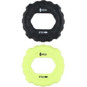 Asas-2 Pièces Hand Grip Strengthener,Musculation Main Doigts En Silicone,Ring Grip Trainer Portable,Musculation Main Hand Grip Pour Musculation Avant Bras Et Soulagement Du Stress,Noir,Vert - Neuf