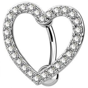 Kal-14g C?ur Piercing Nombril Inversé Acier Chirurgical Piercing Nombril Anneau Reverse Belly Button Ring Heart Belly Bar Piecing Navel Barbell Jewellery Femme Bijoux - Neuf