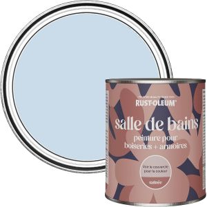 Peinture Bleue R&eacute;sistante &agrave; l'humidit&eacute; pour Meubles de Salle de Bains,Finition Satin&eacute;e-Ciel Bleu 750ml - Neuf