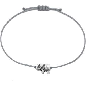 Asas456-Bracelet Pour Femme En Macramé Avec Éléphant-Argenté-Taille Réglable-Avec Emballage Cadeau - Neuf