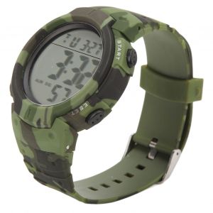 Montre De Sport Electronique Pour Homme, Affichage Numerique, Etanche, Multifonction, Veilleuse D'exterieur, Vert Od - Neuf
