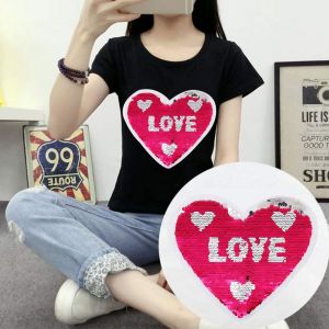 Patch Brode En Forme De Cour Love, Autocollant En Tissu, Applique En Dentelle, Accessoires Pour Vetements - Neuf