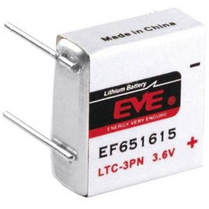 Eve - Pile Sp&eacute;ciale Ltc-3pn Lithium 232541 Picots &agrave; Souder En U 3.6 V 400 Mah 1 Pc(s) - Neuf