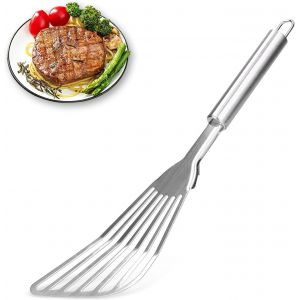 Kalanka-Spatules &Agrave; Poisson Fendues, Spatule &Agrave; Poisson En Acier Inoxydable Antiadh&eacute;sive R&eacute;sistante &Agrave; La Chaleur Avec Trou De Suspension Pour Tourner Et Retourner Pour Am&eacute;liorer La Friture Et Les Grill - Neuf