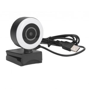 HJLIAN Camera Web 2K 1080P a mise au point automatique, eclairage d'appoint, microphone integre, installation facile, large gamme d'applications, camera PC - Neuf