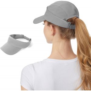 Casquette De Baseball Femme,Casquettes Visières Été Léger Réglable Séchage Rapide Anti-Soleil Uv Avec Dessus Amovible,Chapeau Soleil Hommes Pour Running Golf Sport Extérieur - Neuf