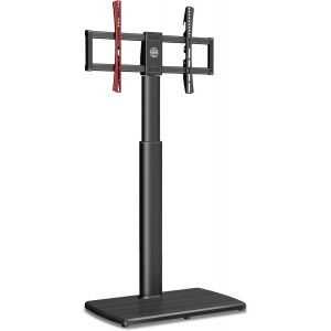 Support Tv Sur Pied Avec Pied En Bois Pour Tv Ecan De 32 À 70 Pouces,Pied Pour Tv Pivotant 60 Degrés Et Réglages En Hauteur Jusqu'À 40 Kg Vesa 600 X 400 Mm Gestion Des Câbles - Neuf