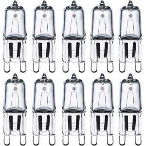 Ampoules Halog&egrave;nes G9 28 W (29 W) 230 V 2800 K Blanc Chaud, Dimmables, Ampoules Capsules G9 Pour Lustres, Appliques, Lampes De Table, Lot De 10 - Neuf