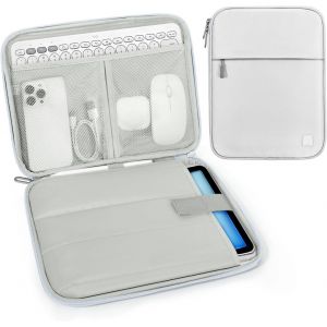 9-11"" Housse Pochette Tablette Pour Ipad 10&eacute; G&eacute;n 10,9"", Ipad (A16) 11"", Ipad Air 11"", Ipad Pro 11"", Ipad 9/8/7&eacute; G&eacute;n 10,2"", Ipad Air 5/4, Galaxy Tab A9+ Plus 11""/S9 Fe,Tab M11 11"",Gris + Blanc - Neuf