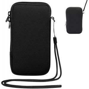 Senior-Housse En N&eacute;opr&egrave;ne Pour T&eacute;l&eacute;phone,Pochette De Protection Universelle Smartphone,Portable Housse Pour T&eacute;l&eacute;phone Avec Dragonne,Noir[L761] - Neuf