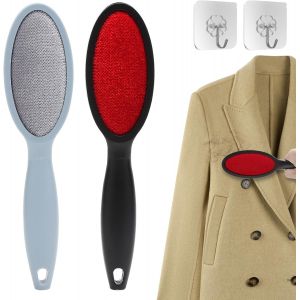 MEVRONISSHOP-2 Brosse Anti Poil Double Face pour V&ecirc;tements, Brosse Vetement Anti Poils, pour Tissus D'ameublement, Housses de Si&egrave;ge de Voiture, Couvertures, Poils d'animaux - Neuf