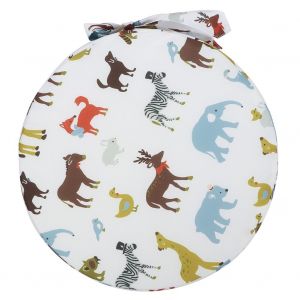 Hjlian Coussin De Soutien Confortable Pour Siege D'enfant, Chaise Haute, Tabouret, Siege Rehausseur Pour Bebe, Animaux Beiges - Neuf