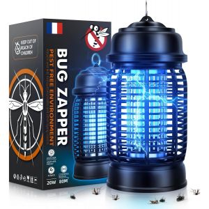 Lampe Anti Moustique, 20 W Uv R&eacute;pulsifs Electrique Antimoustique, 360 &deg; Uv Tueur D'insectes Raquette Anti Moustique Electrique Pour Int&eacute;rieur Ext&eacute;rieur Terrasse Jardin2 - Neuf
