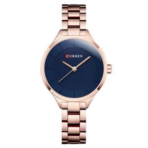 Montre &Agrave; Quartz Analogique Pour Femme Curren 9015 En Acier Inoxydable, Style Business - Neuf