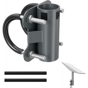 Starlink Support Universel Pour M&acirc;t D'antenne Starlink V2,Support De Tuyau R&eacute;glable En Forme De U Pour Balcon,Camping-Car,Support De Montage,R&eacute;glable De 35 &Agrave; 55 Mm - Neuf