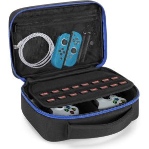 &Eacute;tui de Transport pour Manette Compatible avec PS5 / PS4 / Xbox/Switch Pro et Autres Manettes, Sac de Rangement Protecteur pour 2 Manettes et Autres Accessoires, Bleu (Conception Brevet&eacute;e) - Neuf