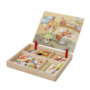 Livre Magn&eacute;tique, Jeu De R&eacute;flexion Portable, Jeu De Simulation, Jeu De Table, Forme Assortie, Pour Enfants Cr&eacute;atifs, Cadeau Pour La F&ecirc;te Des Enfants-07 - Neuf