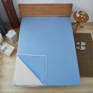 Housse de surmatelas zippee en fibre de polyester respirante, enveloppante, double fermeture eclair, 89 x 200 cm (35 x 79 pouces). - Neuf