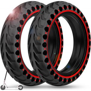 2 X 8.5 Inch Solid Tyre For Electric Scooter, 8 1/2 X 2 Wheels, 50/75-6.1 Tyres For Xiaomi M365 / M365 Pro / 1s / Pro 2/3 / 3 Lite/Essential And 8.5 Inch Scooter Wheels - Neuf