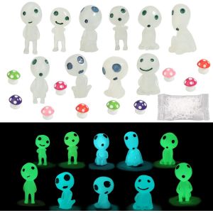 Mevronisshop-20pcs, Kit De Statue De Jardin F&eacute;erique Avec Aiguilles Fixes, Micro Ornements Extraterrestres Lumineux Princess Mononoke Tree Spirit Pour Diy Fairy Garden Cake Topper Dollhouse Pot Terra - Neuf