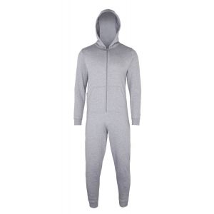 Combinaison - Grenouill&egrave;re Sweat &Agrave; Capuche Enfant - Cc01j - Gris Clair - Neuf