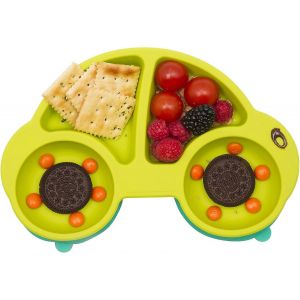 Set de table en silicone pour bébé,plateau d'alimentation antidérapant pour les tout-petits,forte aspiration,s'adapte à la plupart des plateaux de chaise haute,va au lave-vaisselle et au micro-ondes ( - Neuf
