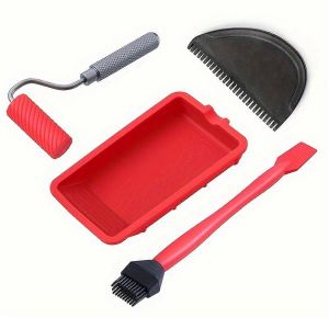 Kit d'applicateur de colle silicone 4PCS,ensemble de pinceaux de colle silicone réutilisables Épandeur de colle à bois Silicone Brus - Neuf