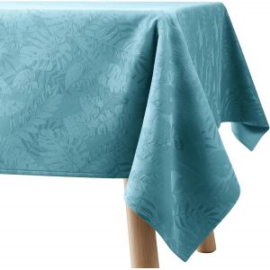 Sjzg-Nappe Carr&eacute; 60x60 Cm Bleu Rembourr&eacute;e Ext&eacute;rieur Int&eacute;rieur Motif Monstera Eris - Neuf