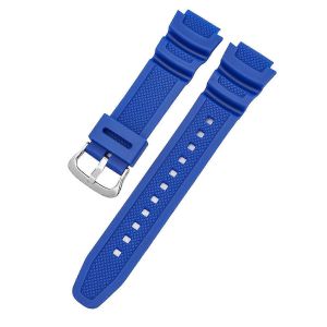 Caoutchouc 18mm Hommes Montre Remplacement Bracelet Bracelet Compatible Casio Ae-1000w/Aq-S810w/Sgw-300h/W-S200h - Neuf