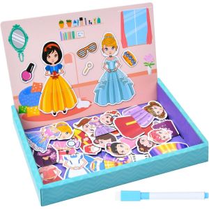 ERYI-Puzzles En Magnétique,Jouet Puzzle En Magnétique Pour Enfants,Tableau Double Face Aimanté,Puzzles En Magnétique Jeu Éducatif Magnétique,Jeu De Puzzle Interactif Pour Fille Garçon 3 4 5 Ans - Neuf