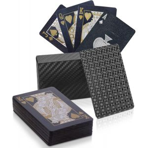 Eryi-Carte Poker. Jeux De Carte. Jeu De Cartes Table Poker Avec Boîte En Bois (Black) - Neuf