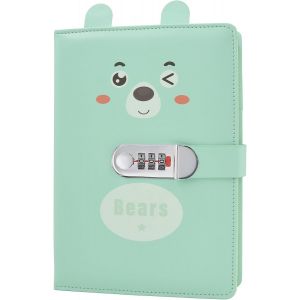 Eryi-Carnet Secret Fille, Journal Intime Garçon Code, A5 Journal De Dessin Animé(Conception De L'oreille), Cahier Blocs Mémo Pour Bureau Scolaires Étudiant Papeterie, Taille 22x14.5cm - Neuf