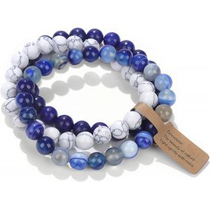Eryi-Bracelet Pierre Naturelle Hommes Et Femmes 8mm Bracelet De Boîte À Cadeau Exquis - Neuf
