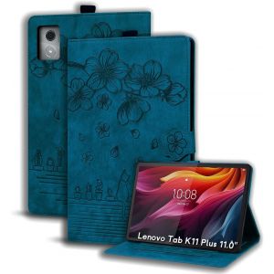 NAERYUT-Coque Pour Lenovo Tab K11 Plus/M11 Plus 11.45" 2024-Housse Étui De Protection Avec Support Et Porte-Pencil-Bleu Royal - Neuf