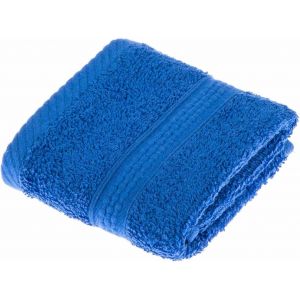 KAL-Serviette Pour Le Visage En 100% Coton Turc - Ultra Doux Et Absorbant - 500 G/M² - Bleu Roi - 30 X 30 Cm - Neuf