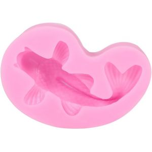 Jexnovashop-Moule En Silicone &Agrave; Fondant - Moule En Silicone Pour Artisanat De Sucre De Poisson Koi En Forme De 3d R&eacute;aliste Pour La D&eacute;coration De G&acirc;teaux/Cupcakes, P&acirc;te De Gomme, P&acirc;te Polym&egrave;re, Savon - Neuf
