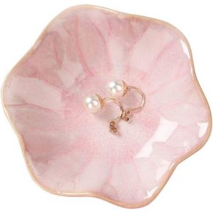 Sjzg-Plat &Agrave; Bijoux En C&eacute;ramique, Plateau &Agrave; Bijoux Feuille Plateau &Agrave; Cl&eacute;s, Porte-Assiettes Petit Anneau Bijoux Plaque Vide-Poche D&eacute;cor De Table De Chevet Pour Table D'entr&eacute;e D&eacute;cor De Chambre (Moyen, R - Neuf