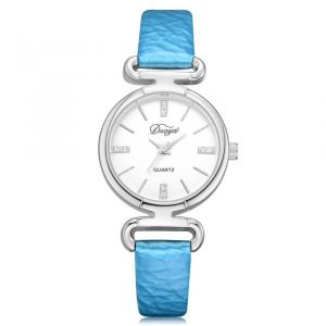 Duoya Femmes Casual Affaires Cadran Rond Analogique Pu Montre-Bracelet Cadeau Robe Montre &Agrave; Quartz (Bleu Ciel) - Neuf