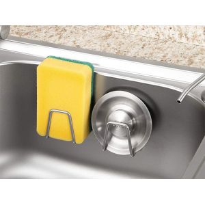 Lot De 8 Porte-&Eacute;ponges D'&eacute;vier En Acier Inoxydable Avec Crochet Adh&eacute;sif - Neuf