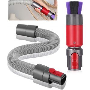 Brosse À Poussière Sans Rayures,Accessoires D'Aspirateur Pour Dyson Outsize,V15,V10,V11,V7,V8 Brosse Anti Rayure,Efficace À Poils Souples Brosse Aspirateur Avec Tuyau D'Extension F[SSE7111350] - Neuf