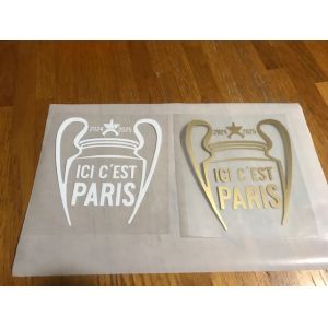 Ici C'Est Paris Patch Flocage-Mod&egrave;le &Eacute;toile Champions D'Europe 2025 Et Coupe - Neuf