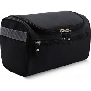 Trousse de toilette pour homme, trousse de toilette à suspendre, pliable, étanche, pour le camping, les voyages, la nuit, le voyage, pour homme, femme, Noir , Boutique - Neuf