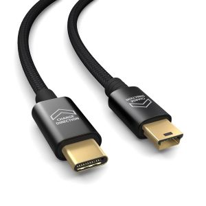 KALANKA-Câble USB C vers Mini USB de 0,3m (compatible OTG), pour Dashcam, appareil photo, GPS, contrôleur PS3, cadre photo numérique, câble de chargement rapide, câble de données - Neuf