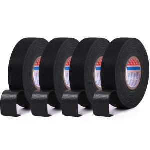4 Pi&egrave;ces Ruban de C&acirc;bles Noir,19mm x 15m R&eacute;sistant &agrave; la Chaleur Rubans,Ruban Adh&eacute;sif Isolant &eacute;lectrique,Ruban en Tissu pour Faisceaux de C&acirc;bles,M&eacute;nage Voiture Moto - Neuf