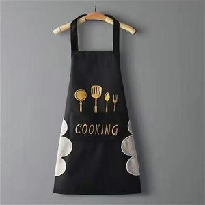 Tablier de cuisine en PVC durable pour femme &iquest; Tablier de barbecue avec poches, &eacute;l&eacute;gant et pratique pour la cuisine - Neuf