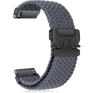Kalanka-Nylon Bracelets De Montre 20mm 22mm 18mm, Bracelet Tressé Sport Strap, Parachute Boucle, Libération Rapide, Homme Femme, Bracelets Elastique, Doux, Confortable Pour [20 Mm Gris] - Neuf