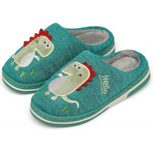 Ihkhu-Hiver Chaussons De Maison Enfants Chaudes Peluche Pantoufles De Coton D'intérieur À Dinosaure De Dessin Animé Pour Garçon Fille - Neuf