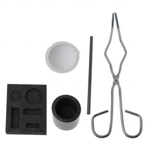 5pi&egrave;ces Torche Fusion Argent Graphite Creuset Kit Pince Creuset Graphite - Neuf